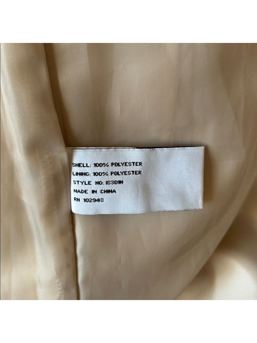Anthropologie Tulle Faux Mohair Collarless Zip Up Coat, Ivory, size XS - Picture 12 of 12
